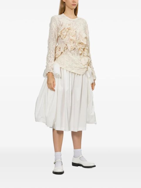 Comme Des Garçons ruffled lace top - Neutrals - zdjęcie produktu nr 2