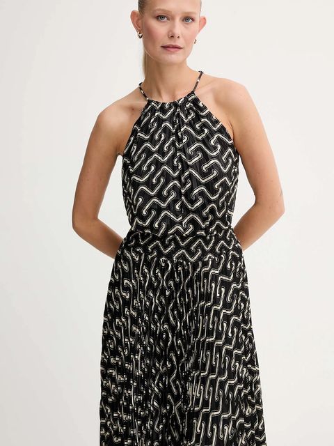 Morgan sukienka kolor brązowy midi rozkloszowana RPLIST2