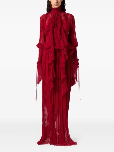 Blumarine ruffled maxi dress - Red