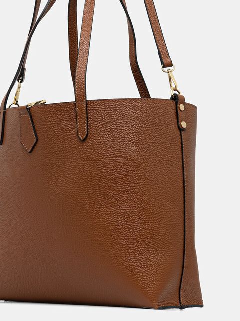 Answear.LAB torebka skórzana kolor brązowy