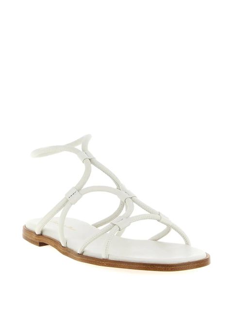 Gianvito Rossi nappa ankle-strap sandals - White - zdjęcie produktu nr 2