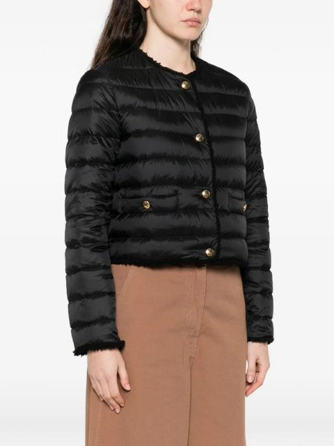 Moncler Fleurs button quilted jacket - Black
