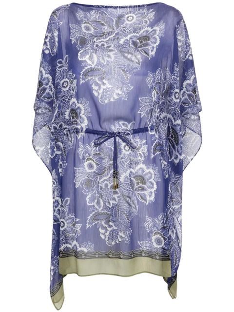 ETRO floral-print kaftan dress - Blue - zdjęcie produktu nr 1