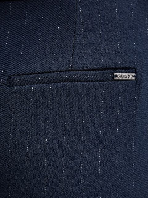 Guess spodnie ZANITA damskie kolor granatowy szerokie high waist W5BB13 W2422