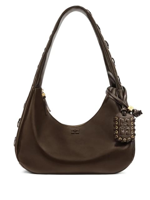 GANNI charm-detail shoulder bag - Brown - zdjęcie produktu nr 1