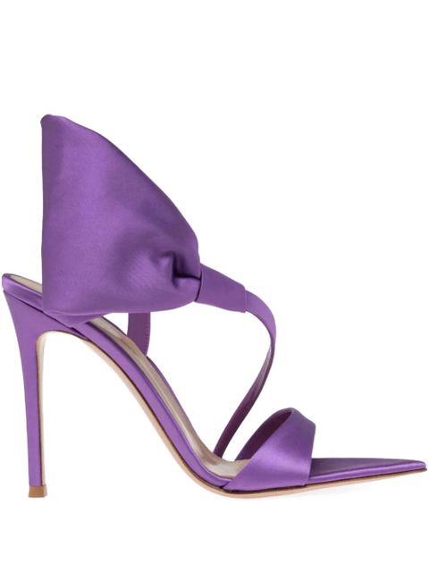 Gianvito Rossi 105mm bow-detail heeled sandals - Purple - zdjęcie produktu nr 1