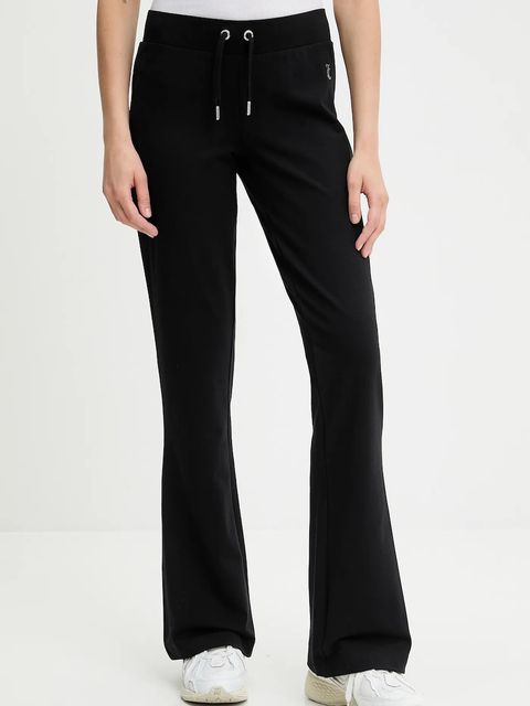 Juicy Couture spodnie dresowe JERSEY APOLLO PANT damskie kolor czarny z aplikacją JCWBJ125311 - zdjęcie produktu nr 1