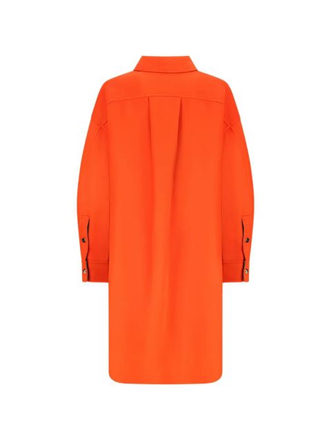 LOEWE leather-patch button-down coat - Orange - zdjęcie produktu nr 2