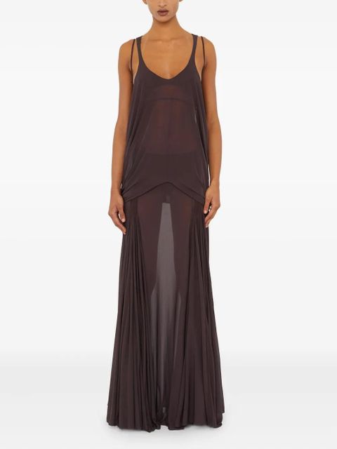 Christopher Esber Solea Suspension macrame tank maxi dress - Brown - zdjęcie produktu nr 1