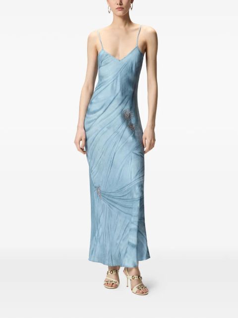 PINKO embellishment slip dress - Blue