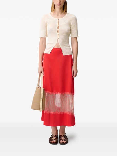 Claudie Pierlot lace A-line skirt - Red - zdjęcie produktu nr 2