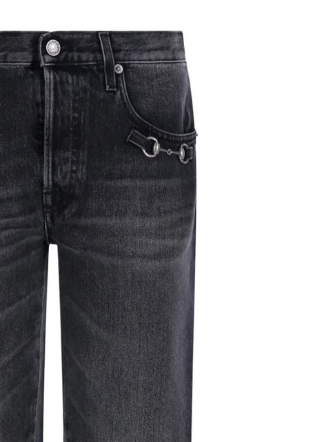Gucci Horsebit-detail jeans - Grey