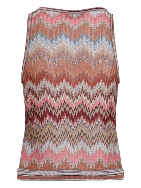 Missoni chevron-pattern top - Brown
