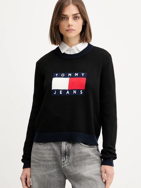 Tommy Jeans sweter damski kolor czarny DW0DW20970 - zdjęcie produktu nr 1