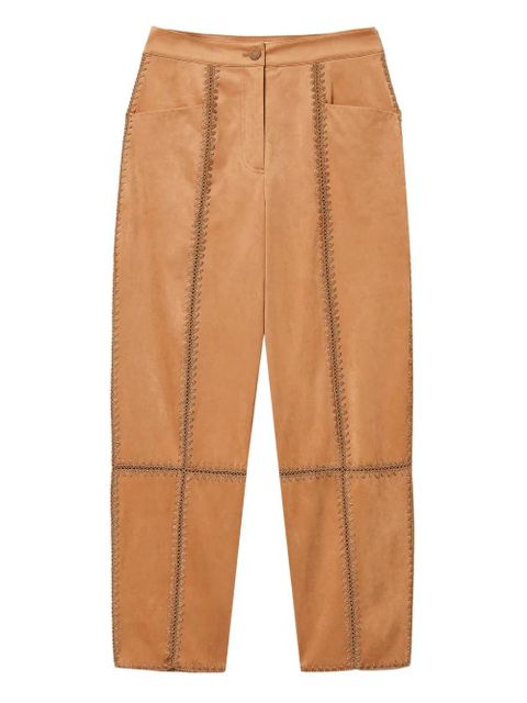 TWINSET embroidery-detail trousers - Brown - zdjęcie produktu nr 1