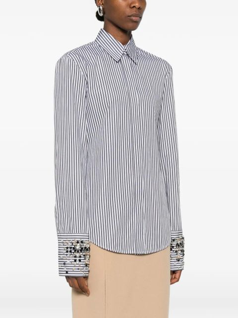 Sportmax embellished striped shirt - White - zdjęcie produktu nr 2