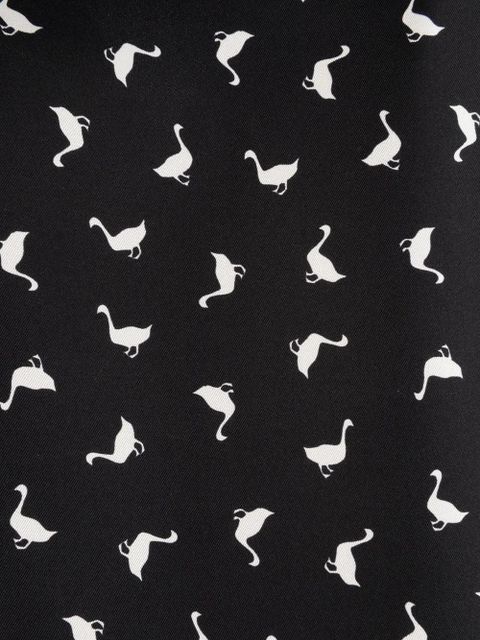 Moschino goose-print piped shirt - Black