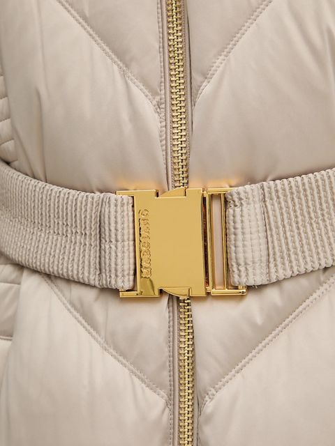 Marciano by Guess kurtka puchowa ELLY kolor beżowy zimowa 5BGL39 7374A