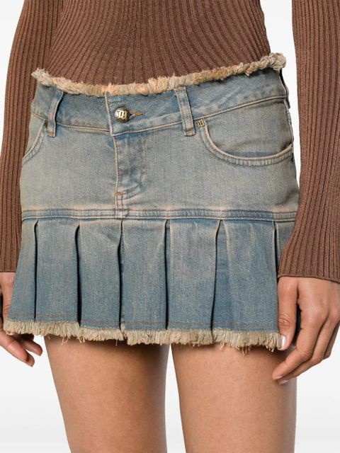 MISBHV pleated denim miniskirt - Blue