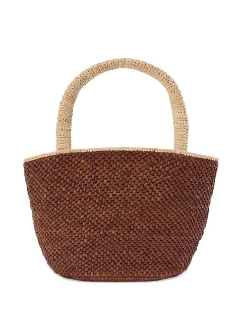 MC2 Saint Barth Marcy embroidered straw shoulder bag - Brown - zdjęcie produktu nr 2