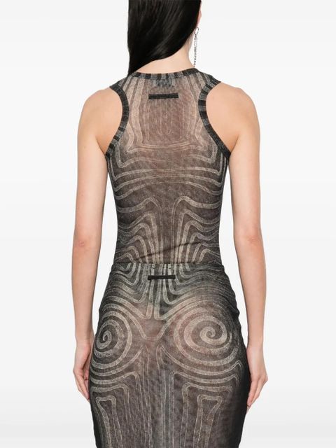 Jean Paul Gaultier Spiral mesh bodysuit - Black