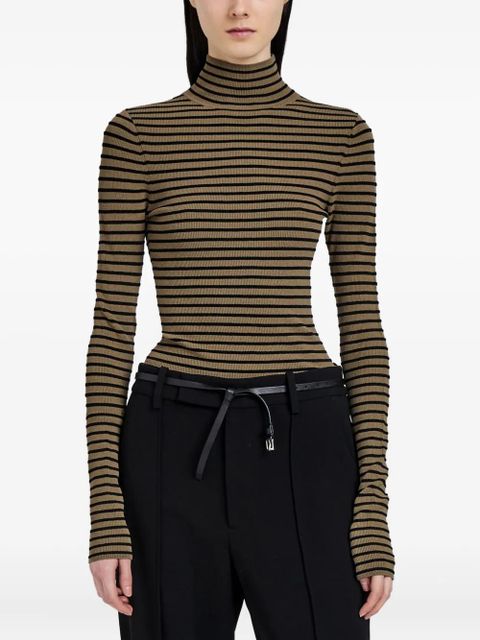 Proenza Schouler Didi striped turtleneck top - Green