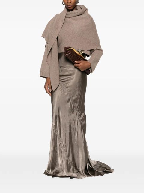 Magda Butrym draped long-sleeve cardigan - Neutrals