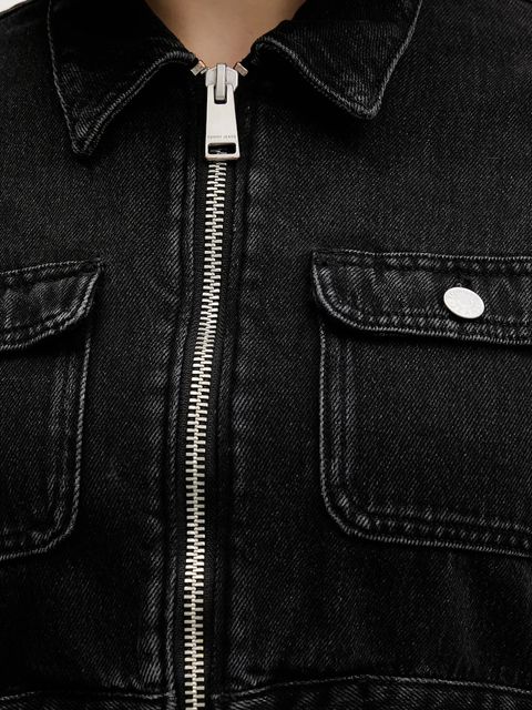 Tommy Jeans kurtka jeansowa kolor czarny DW0DW22523