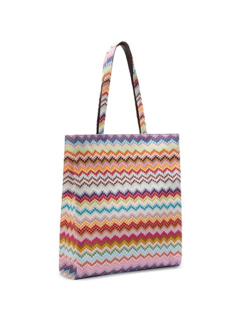Missoni chevron shoulder bag - White