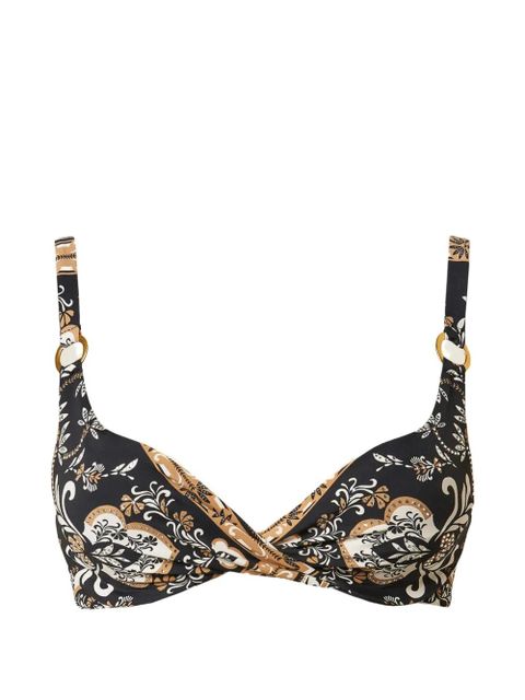 TWINSET foulard-print underwired bikini top - Black - zdjęcie produktu nr 1