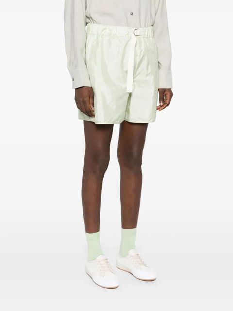 Jil Sander belted shorts - Green - zdjęcie produktu nr 2