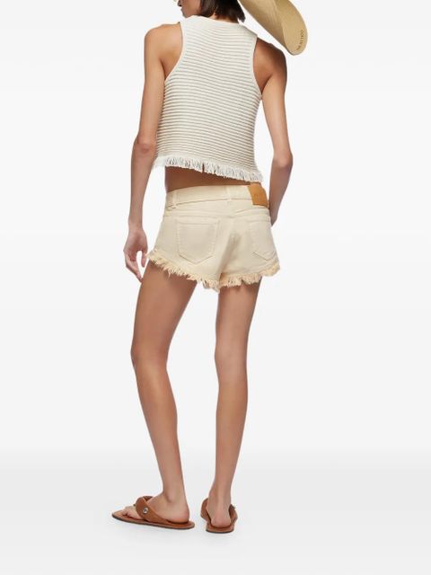 The Attico fringed top - Neutrals