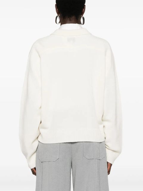 LouLou de Saison Homere polo sweater - White
