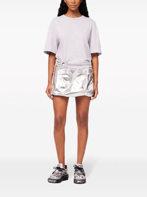 Rabanne gathered-detail cotton T-shirt - Grey - zdjęcie produktu nr 2