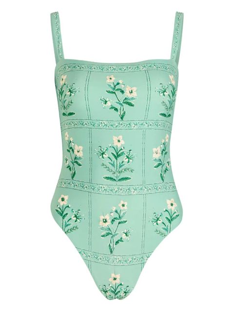 Agua By Agua Bendita floral-print swimsuit - Blue - zdjęcie produktu nr 1