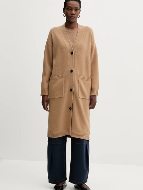 Weekend Max Mara kardigan wełniany GODEZIA damski kolor beżowy lekki 2525346042600