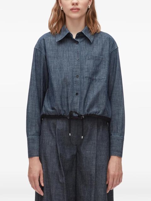 3.1 Phillip Lim drawstring long-sleeve shirt - Blue - zdjęcie produktu nr 1