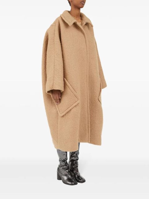 Maison Margiela oversized effect bouclé mohair coat - Neutrals