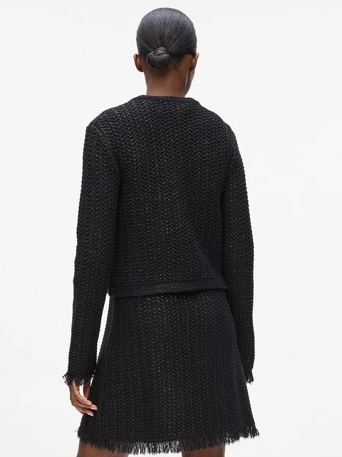 Karl Lagerfeld kardigan z domieszką wełny damski kolor czarny A4W18055