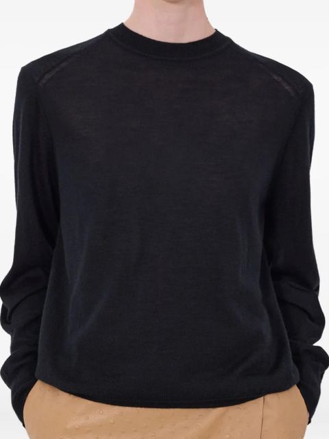 LouLou de Saison drop shoulder ribbed knitwear - Black