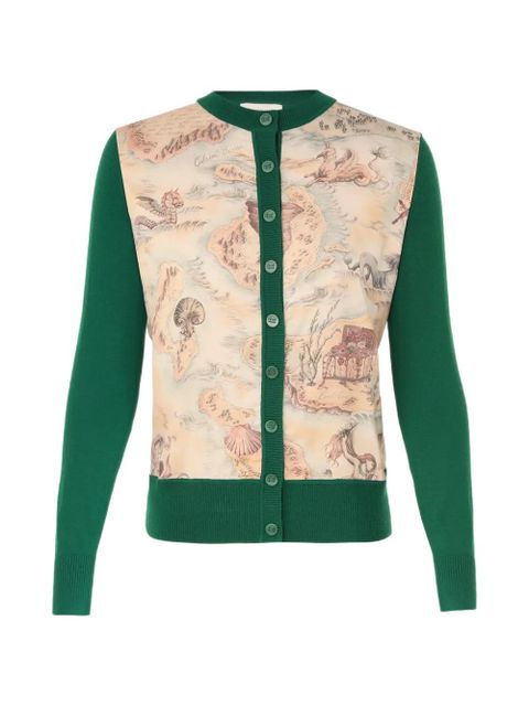 ZIMMERMANN Rebellion silk-front cardigan - Green - zdjęcie produktu nr 1