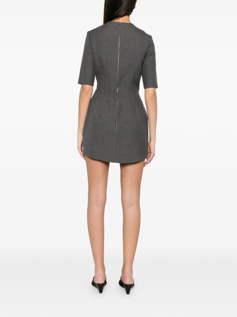 Jil Sander cut-out short-sleeve mini dress - Grey