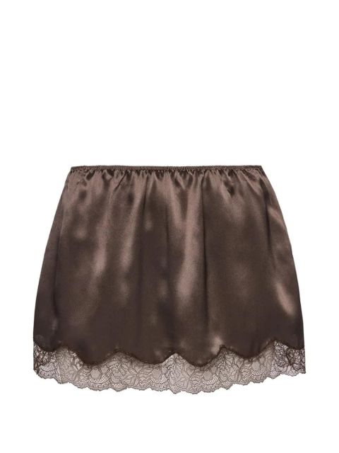Magda Butrym lace-trim mini skirt - Brown - zdjęcie produktu nr 2