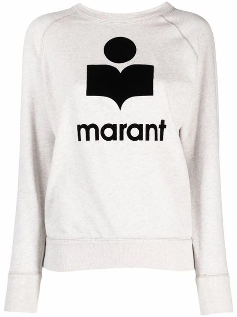 MARANT ÉTOILE logo-print crew-neck sweatshirt - Neutrals - zdjęcie produktu nr 1