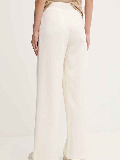 Guess spodnie dresowe PEONY damskie kolor beżowy gładkie V5YB19 KBSL2