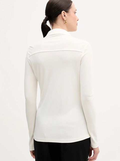 Sisley koszula damska kolor beżowy regular z kołnierzykiem klasycznym 54HXLQ09M