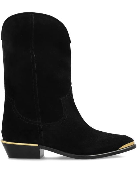 ISABEL MARANT metallic-toe suede boots - Black - zdjęcie produktu nr 1