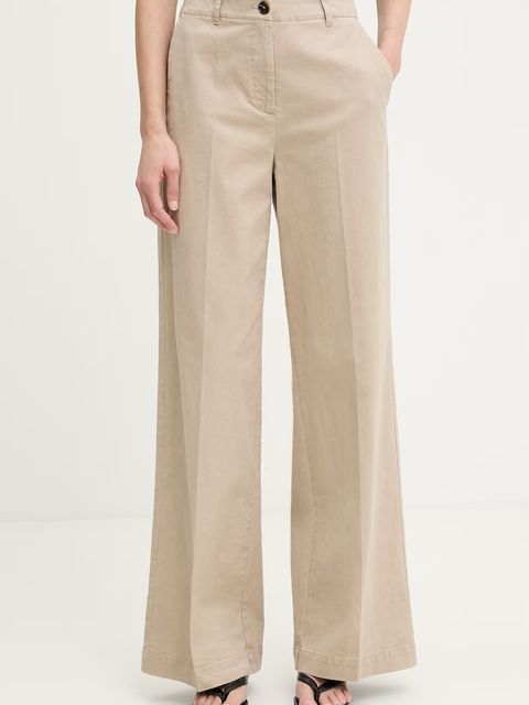 Marc O'Polo spodnie wide leg damskie bawełniane - zdjęcie produktu nr 2