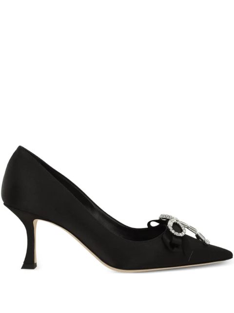 Jimmy Choo Auria crystal-bow pumps - Black - zdjęcie produktu nr 1