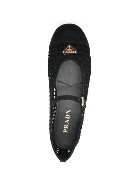 Prada crochet ballet flats - Black